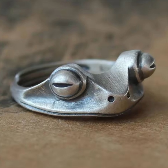 Retro Frog Toad Animal Rings for Women Men - Picture 1 of 3